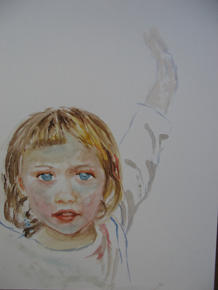 Alina  Aquarell auf Papier 20 x 30 cm 2006