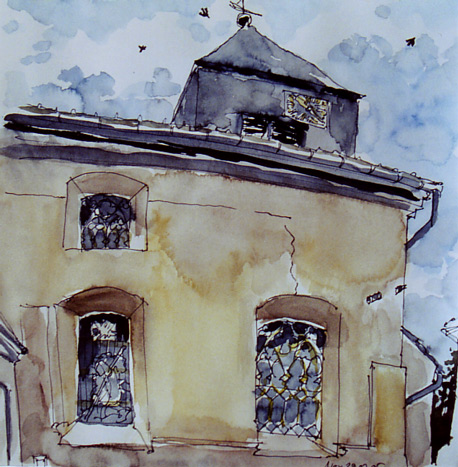 Hitzacker2  Aquarell auf Papier 30 x 30 cm 2005