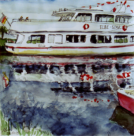Hitzacker4  Aquarell auf Papier 30 x 30 cm 2005
