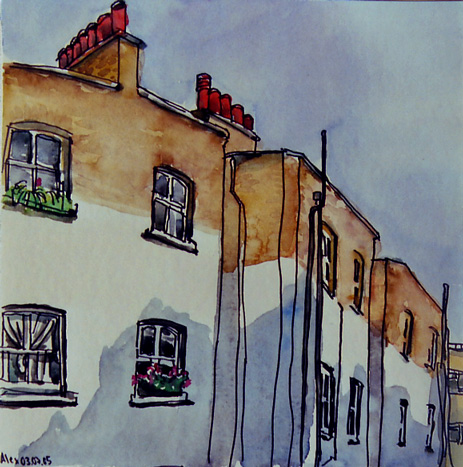 London4  Aquarell auf Papier 30 x 30 cm 2005