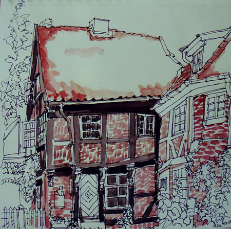 Lüneburg  Aquarell auf Papier 30 x 30 cm 2005