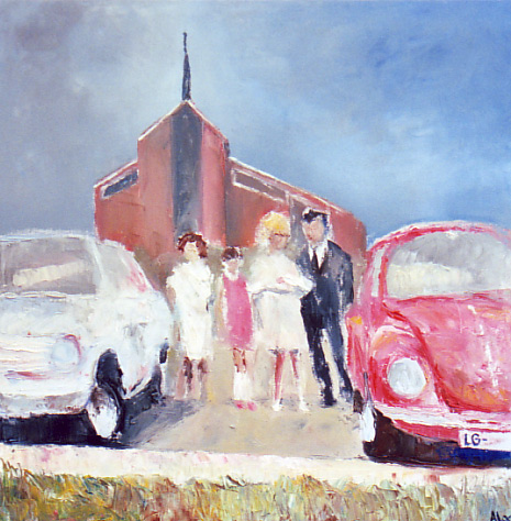 Taufe  Öl auf Leinwand 75 x 75 cm 2005